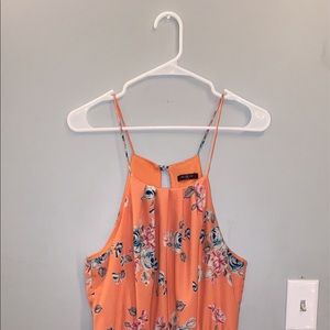 floral dress (coral/pink)